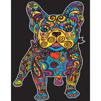 RC model ostatní Colorvelvet Sametový obrázek Francouzský buldoček 21x29,7cm