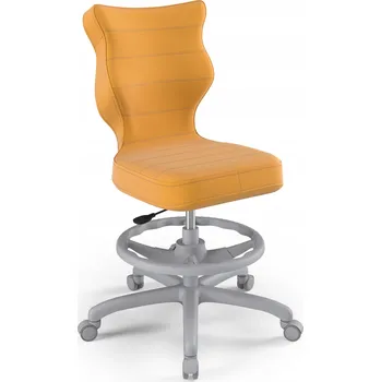 ENTELO otočná židle PRO DĚTI s podnožkou Petit žlutá Velvet r.5