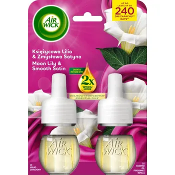 Osvěžovač vzduchu Air Wick Náhradní náplň do elektrického osvěžovače vzduchu 2x19ml. MĚSÍČNÍ LILIE & SMYSLNÁ SATÉN