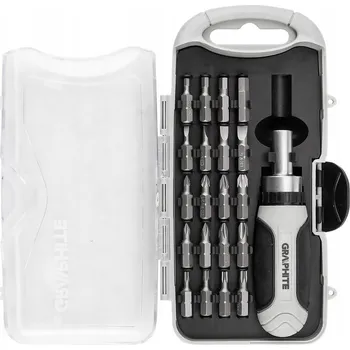 Bit Sada bitů s magnetickým držákem a ráčnou 115 mm, 21 ks