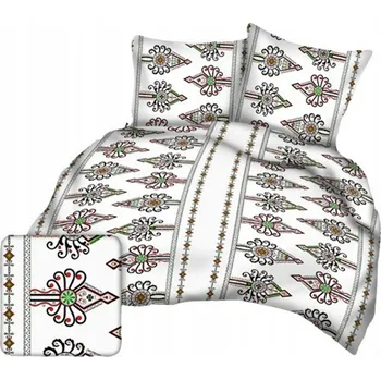 Povlečení Krepové povlečení 200x220 bílá barevná horská pařeniště Kůra