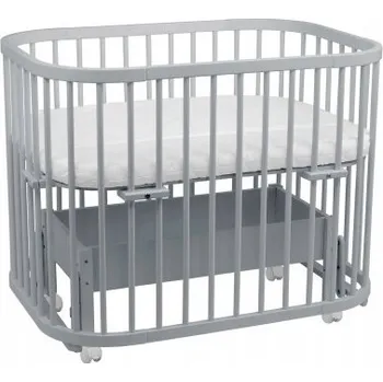 Dětská postýlka Dřevěná postýlka Waldin 72 x 103 cm šedá