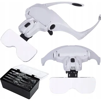 Lupa ČELOVÁ LUPA S LED OSVĚTLENÍM, BRÝLE 3.5X