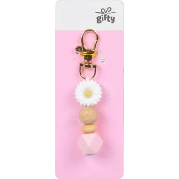 Šperk Gifty - silikonový přívěsek BÍLÁ KVĚTINA