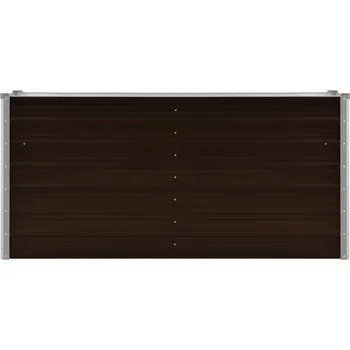 Květináč VidaXL Béžový kovový Květináč 160 cm x 40 x 77 cm