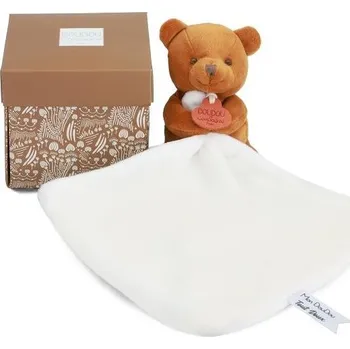 Hračka pro nejmenší Doudou et Compagnie Paris | Doudou Můj malý medvídek 10 cm oranžový