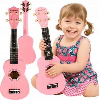 Hudební nástroj pro děti Hračka Dřevěná Kytara pro Děti Ukulele - Učení Hry