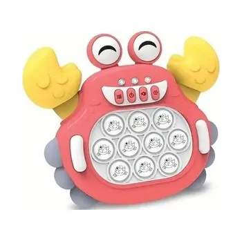 POP IT Elektronická dovednostní/antistresová hra Pop-it, Krab, červená