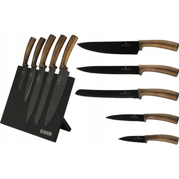 Kuchyňský nůž SADA KUCHYŇSKÝCH NOŽŮ 6 DÍLŮ S MAGNETICKÝM BLOKEM NOŽE ČEPELE
