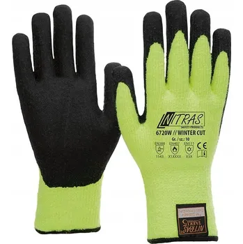 Pracovní rukavice Zimní ochranné rukavice Taeki5 máčené v latexu, velikost 10