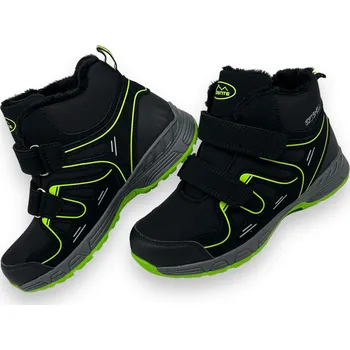 Chlapecká zimní obuv Sente Chlapecké černé softchellové zimní boty na suchý zip 01 Barva: Černá, Velikost: 30