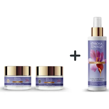 Kosmetická sada Arsy Cosmetics Balíček šafrán - denní krém, noční krém, květinová voda