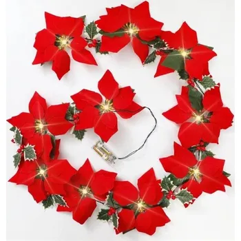 Vánoční dekorace 4L 10967 vánoční girlanda 200 cm bílá