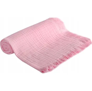 Dětská deka UVIE Dětská bavlněná deka Mušelínová 4vrstvá 105x125cm růžová