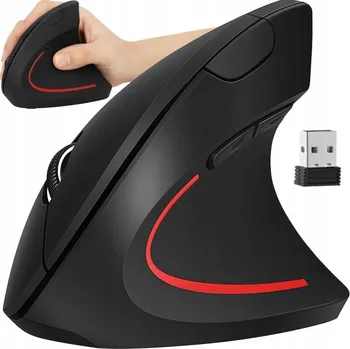 Myš Ergonomická bezdrátová USB myš vertikální 2.4 GHz k počítači