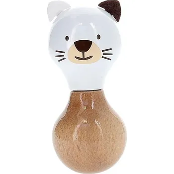 Hračka pro kojence Vilac Dřevěné chrastítko kočička Mariette