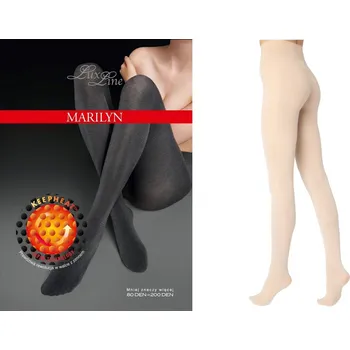 Dámské punčochy Hladké Punčocháče Marilyn Keep Heat 80 DEN béžové CREME velikost 3/4