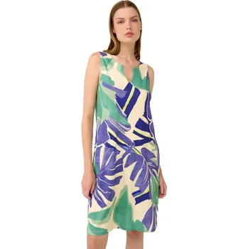 Dámské šaty Letní šaty na ramínka s tropickým květinovým potiskem 22472 blue boa velikost XL