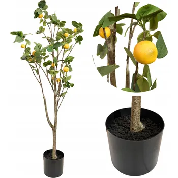 umělá květina UMĚLÝ CITRONOVNÍK 120cm VELKÝ CITRON ROSTLINA JAKO ŽIVÁ REALISTICKÁ