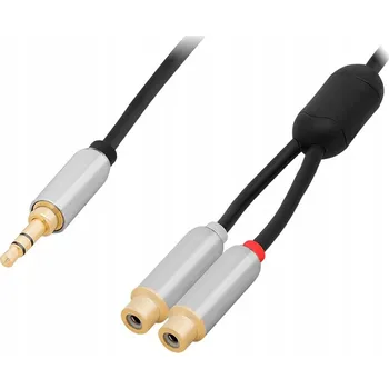 Audio kabel Rozbočovač Blow 91-231# Jack 3,5 mm na 2x RCA zásuvka, 15 cm