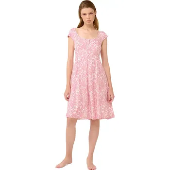 Dámské oblečení Letní noční košile Vamp s knoflíkovou légou 22006 pink blush velikost M