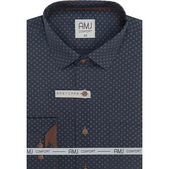 Pánská Slim Fit košile AMJ VDSBR 1479 noční modř velikost 44