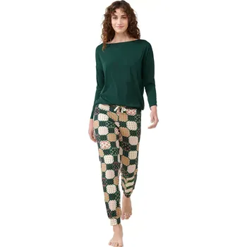 Dámská móda Dámské pyžamo či domácí oděv Vamp 21080 green timber velikost XL