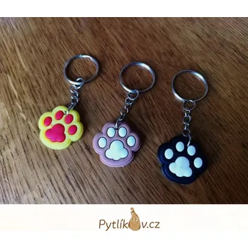 Přívěsek Přívěsek na klíče/kabelku/batoh Tlapka (Přívěsek s karabinkou. Testováno na nikl. Materiál: Zinkoslitina/PVC.)