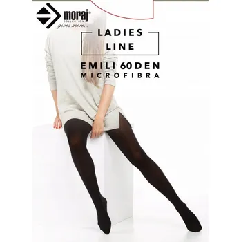 Dámské punčochy Punčocháče hladké Moraj 60 DEN HLADKÉ ČERNÉ 60den Černá velikost 4