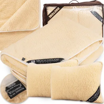 Povlečení SADA POVLEČENÍ 3 Č. VLNA MERINO ANTYALERGICKÉ BERÁNEK ZATEPLENÉ 180x200