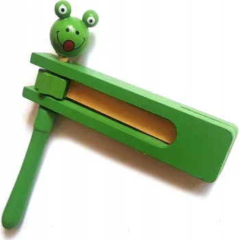 Dřevěná hračka DŘEVĚNÁ ŘEHTAČKA CHRASTÍTKO INSTRUMENT KLEKOTKA
