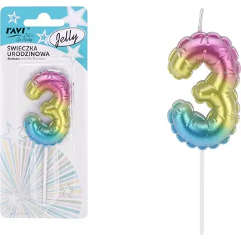 Dortová svíčka Narozeninové svíčky číslice 3 svíčka na dort