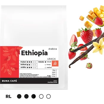 Káva BUNA CAFÉ Ethiopia, Uraga, RL55, 1000g