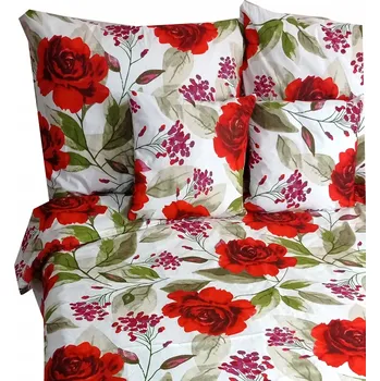 Povlečení POVLEČENÍ NA PEŘINU BAVLNA 140x200 cm červené