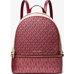 MICHAEL KORS dámský metalický batoh Rhea Metallic vínový logový