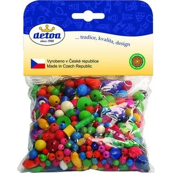 Dětské navlékací korálky Detoa Mix perlí barevných 70g
