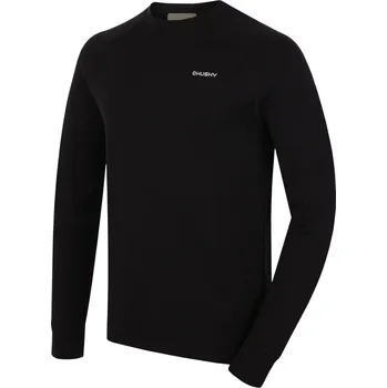 Oblečení a móda Husky Pánská merino mikina Aron M L, black