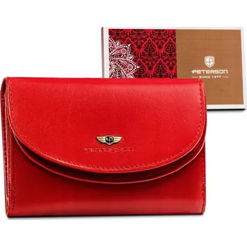 Peterson peněženka z pravé kůže červená - dámská
