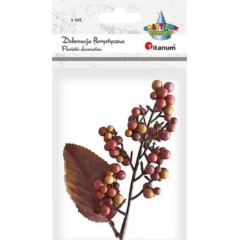 umělá květina Kytice bobulí s listem Titanium 20608