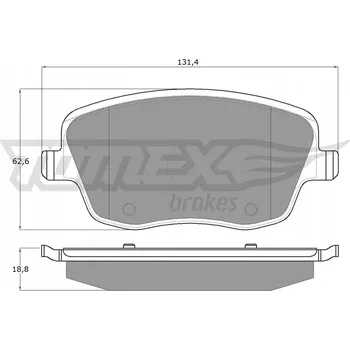 Brzdová destička Brzdové destičky PŘEDNÍ Seat IBIZA 1.2 02-