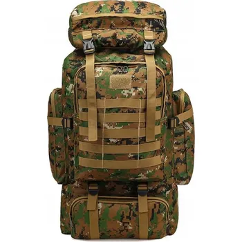 BATOH TURYSTYCZNY TREKKINGOWY 80L VOJENSKÝ TAKTICKÝ VODĚODOLNÝ MASKÁČOVÝ XL