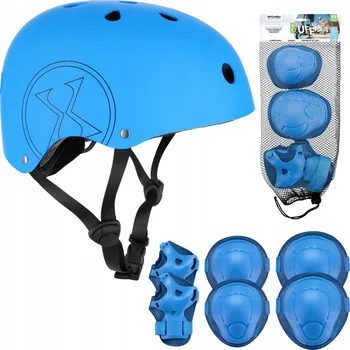 Cyklistická přilba Dětská cyklistická helma s regulací + Sada chráničů na skateboard, velikost XS