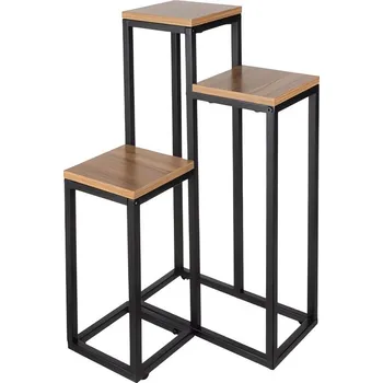 Stojan na květiny Ruhhy 25626 67 x 34,5 x 34,5 cm hnědý/černý