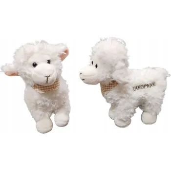 plyšák Jemná plyšová ovečka s šátkem PLYŠOVÁ HRAČKA Ovce 15 cm Zakopane E2709 EMAJ