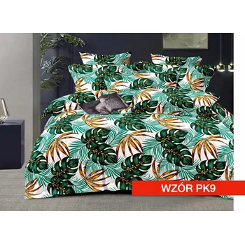 Povlečení POVLEČENÍ 160x200 SADA POVLEČENÍ 2 POVLEČENÍ NA POLŠTÁŘ 70/80 OBOUSTRANNÉ ZIP MONSTERA