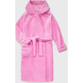 Dámské noční prádlo Hřejivý dívčí župan Pink s kapucí