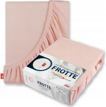 Prostěradlo Froté prostěradlo 90x200, Hrubá Bavlna , boční strana 30 cm Pudrová Růžová