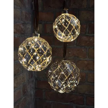 Obraz Světelné koule na stužce – vánoční elegance Velikost: Malá