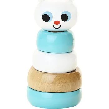 Dřevěná hračka Vilac Dřevěná nasazovací věž Králíček