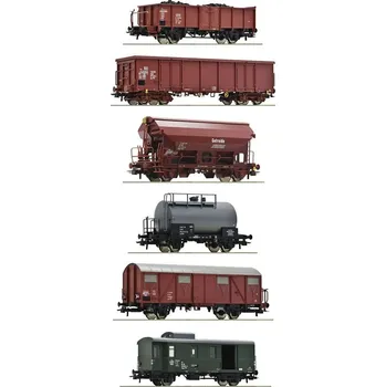 Vláček a vláčkodráha Roco Sada 6 ks nákladních vagónů, DR - 76030
